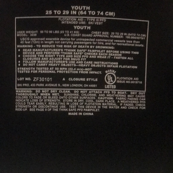 Obrien Youth Neoprene Life Jacket - Picture 5 of 6